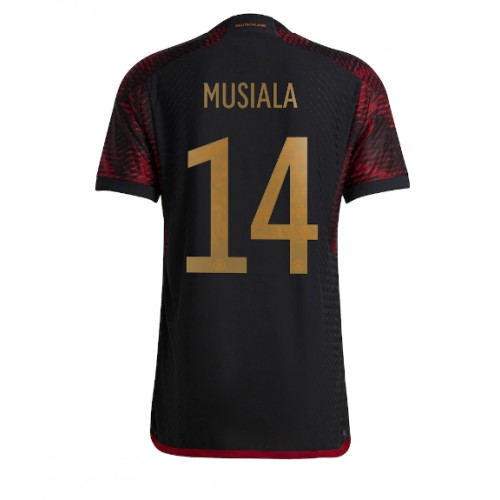 Maillot de foot Allemagne Jamal Musiala #14 Extérieur Monde 2022 Manches Courte
